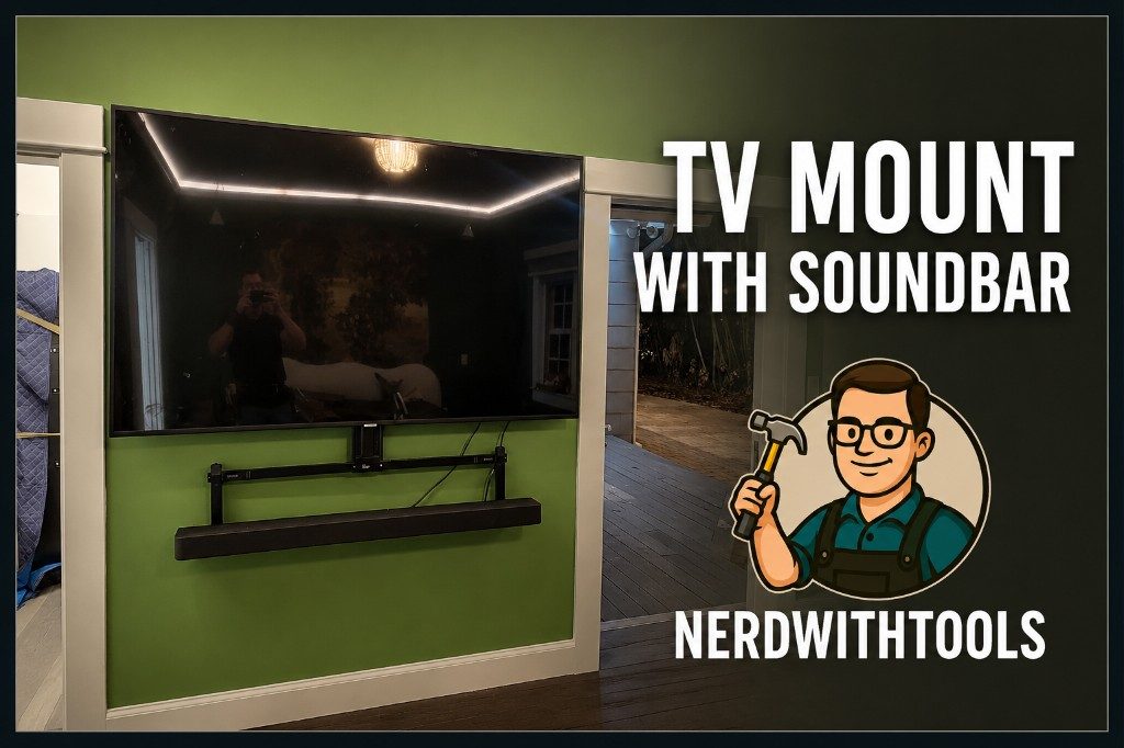 TV wall mount with soundbar installation