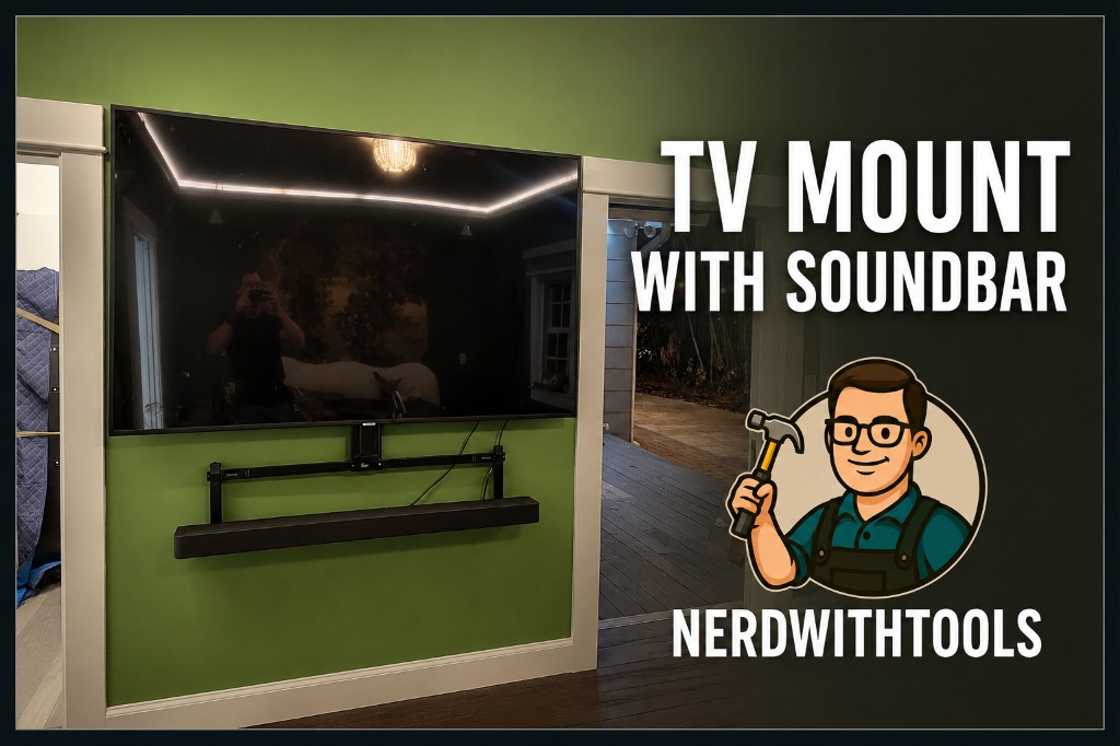 TV wall mount with soundbar installation